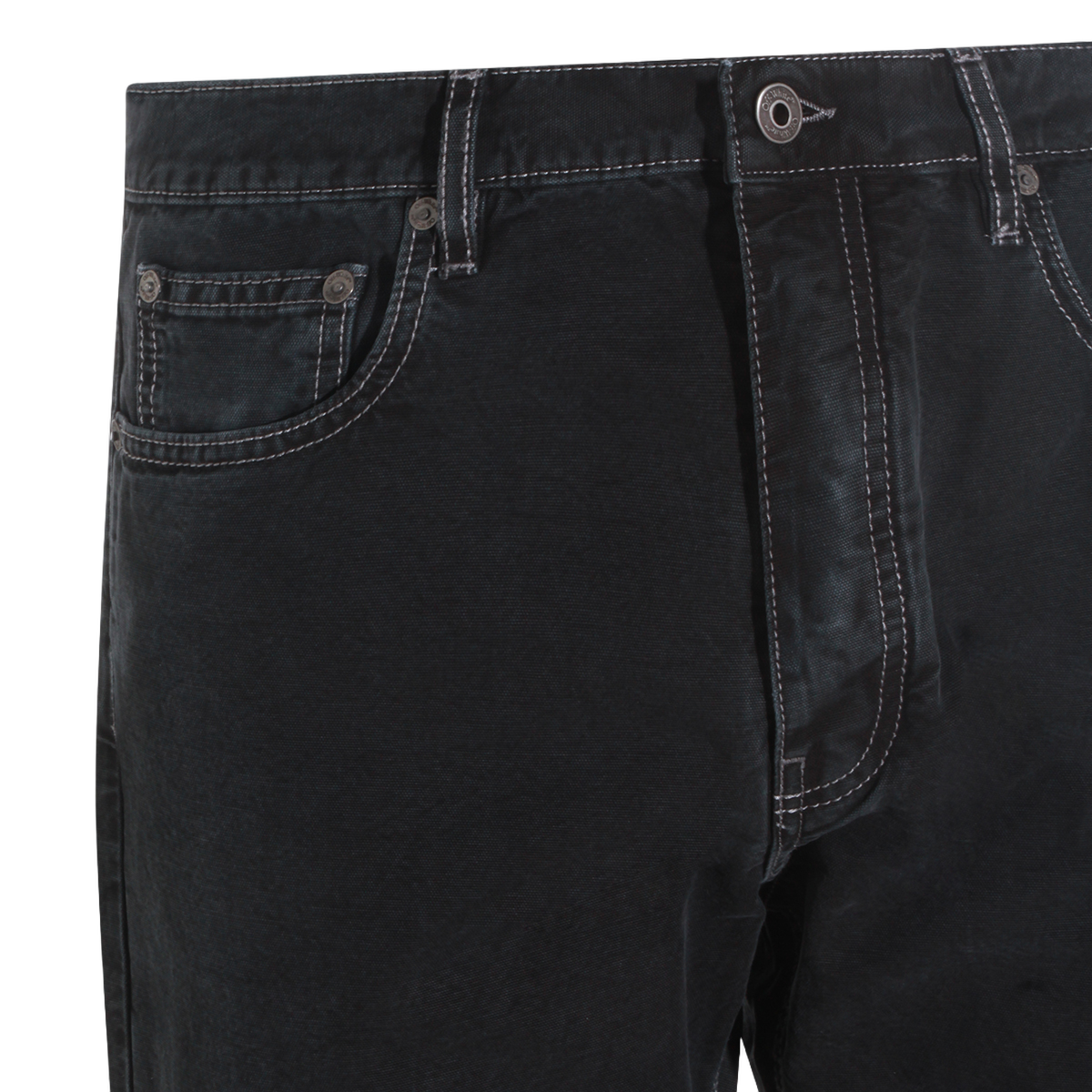 OFF-WHITE Straight-Leg Black Denim Trousers With High Waist Zwart