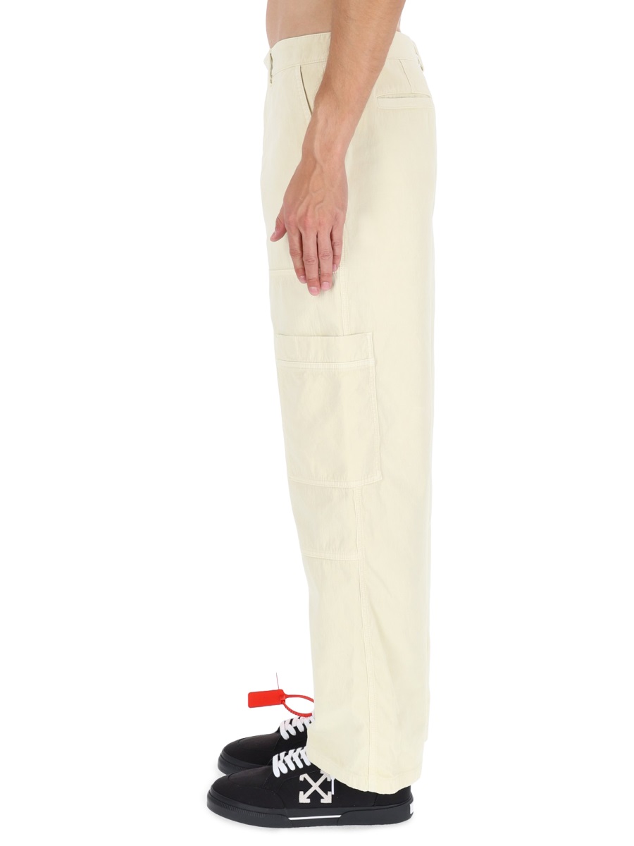 OFF-WHITE Beige Relaxed Fit Cargo Pants Wit