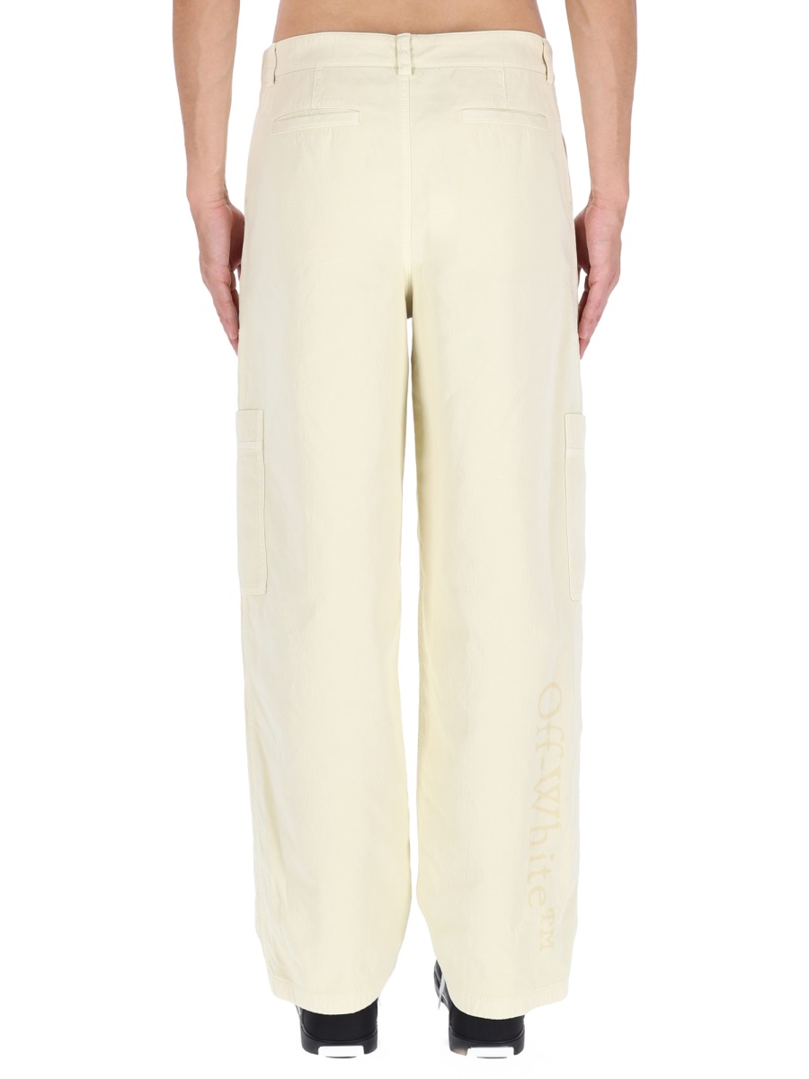 OFF-WHITE Beige Relaxed Fit Cargo Pants Wit