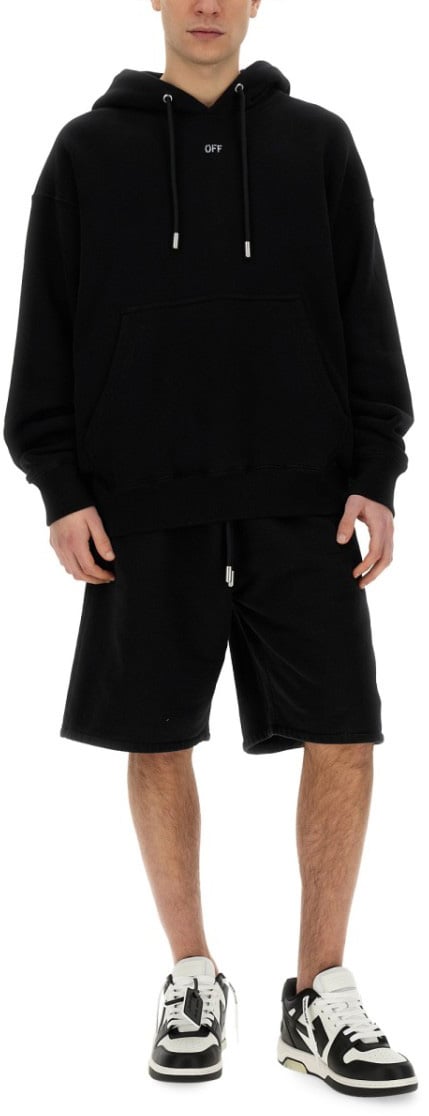 OFF-WHITE Relaxed Fit Bermuda Shorts Zwart