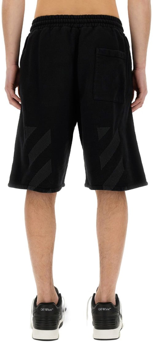 OFF-WHITE Relaxed Fit Bermuda Shorts Zwart