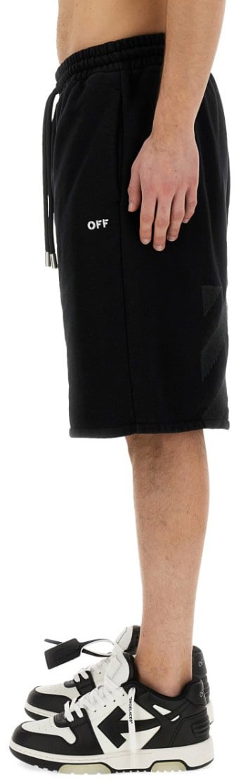 OFF-WHITE Relaxed Fit Bermuda Shorts Zwart
