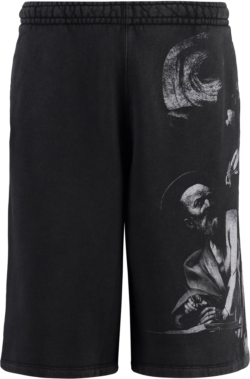 OFF-WHITE Printed sweatshorts Zwart