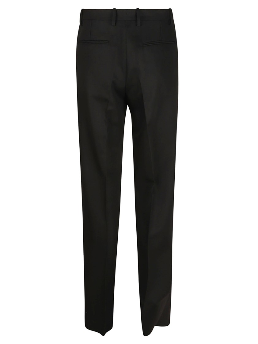 OFF-WHITE Tailored Black Trousers With Structured Waistband Zwart