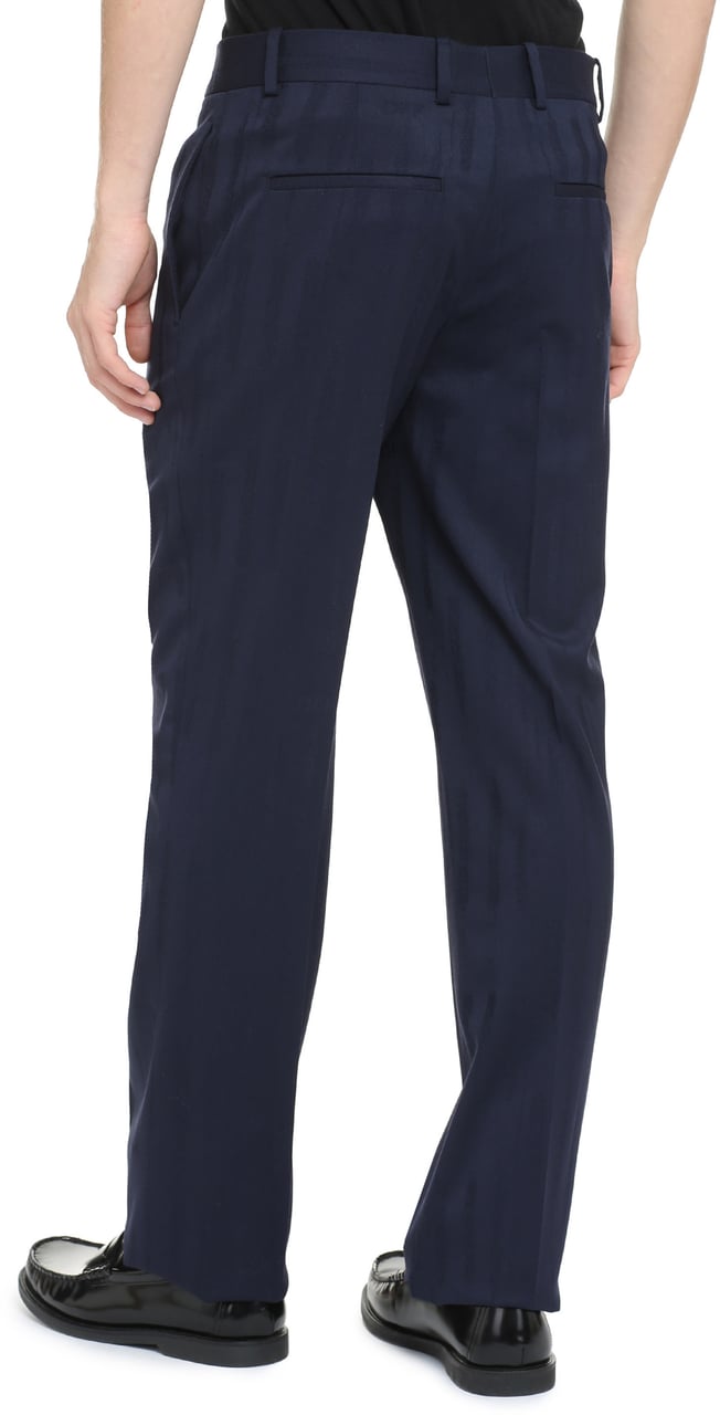 OFF-WHITE Slim fit tailored trousers Blauw