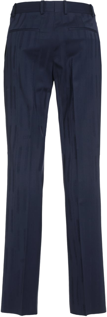 OFF-WHITE Slim fit tailored trousers Blauw