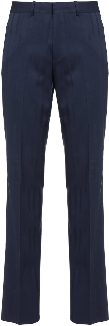 OFF-WHITE Slim fit tailored trousers Blauw