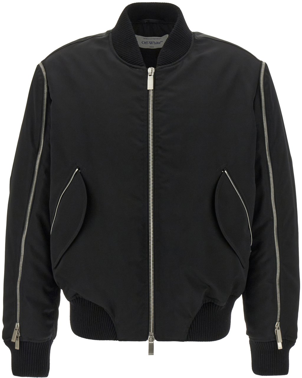 OFF-WHITE Off White Black nylon padded bomber jacket Zwart