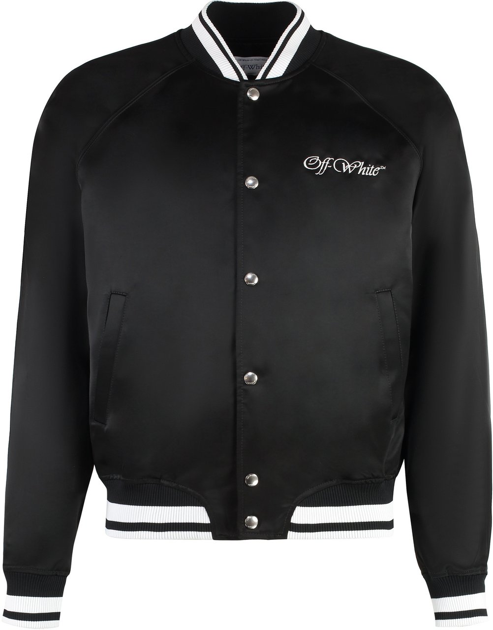 OFF-WHITE Satin bomber jacket Zwart