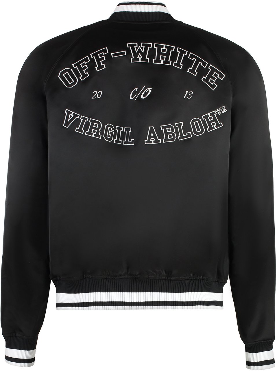 OFF-WHITE Satin bomber jacket Zwart