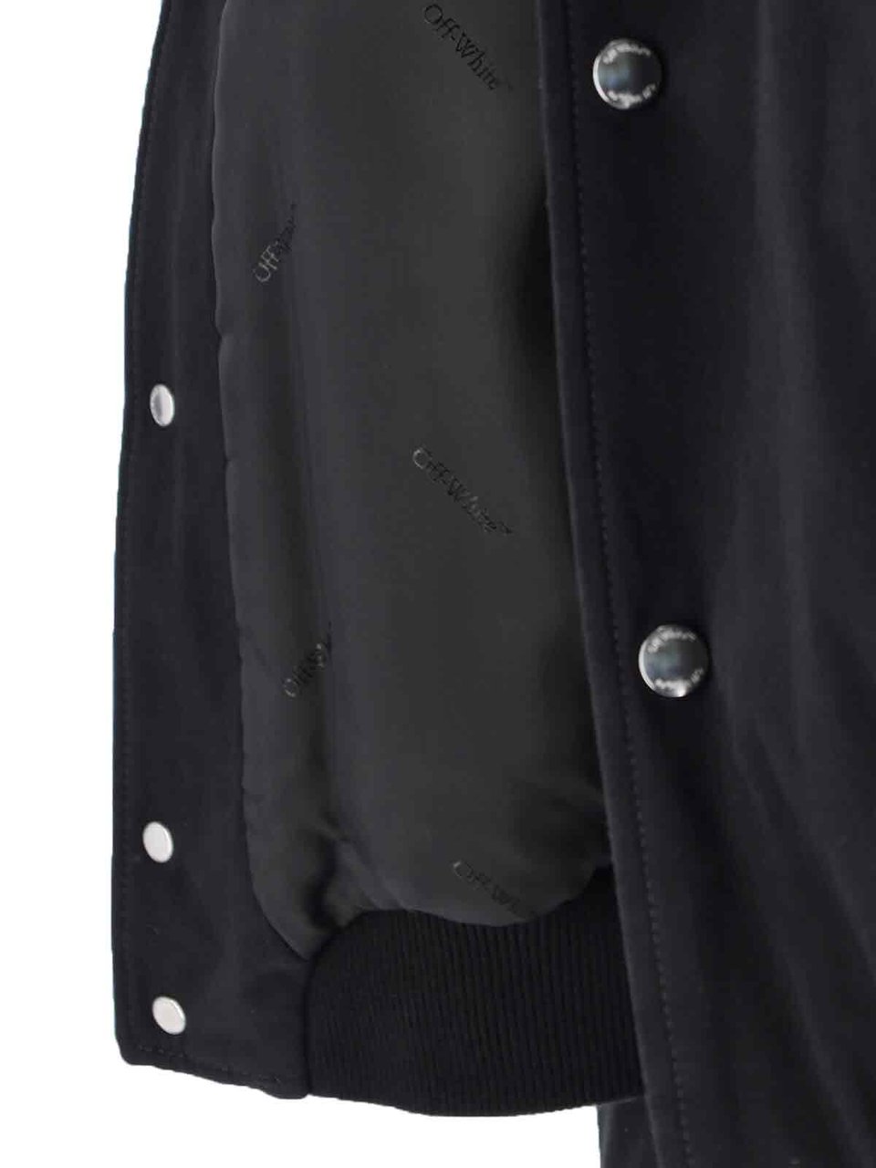 OFF-WHITE "Varsity Souvenir" Bomber Jacket – Black Zwart