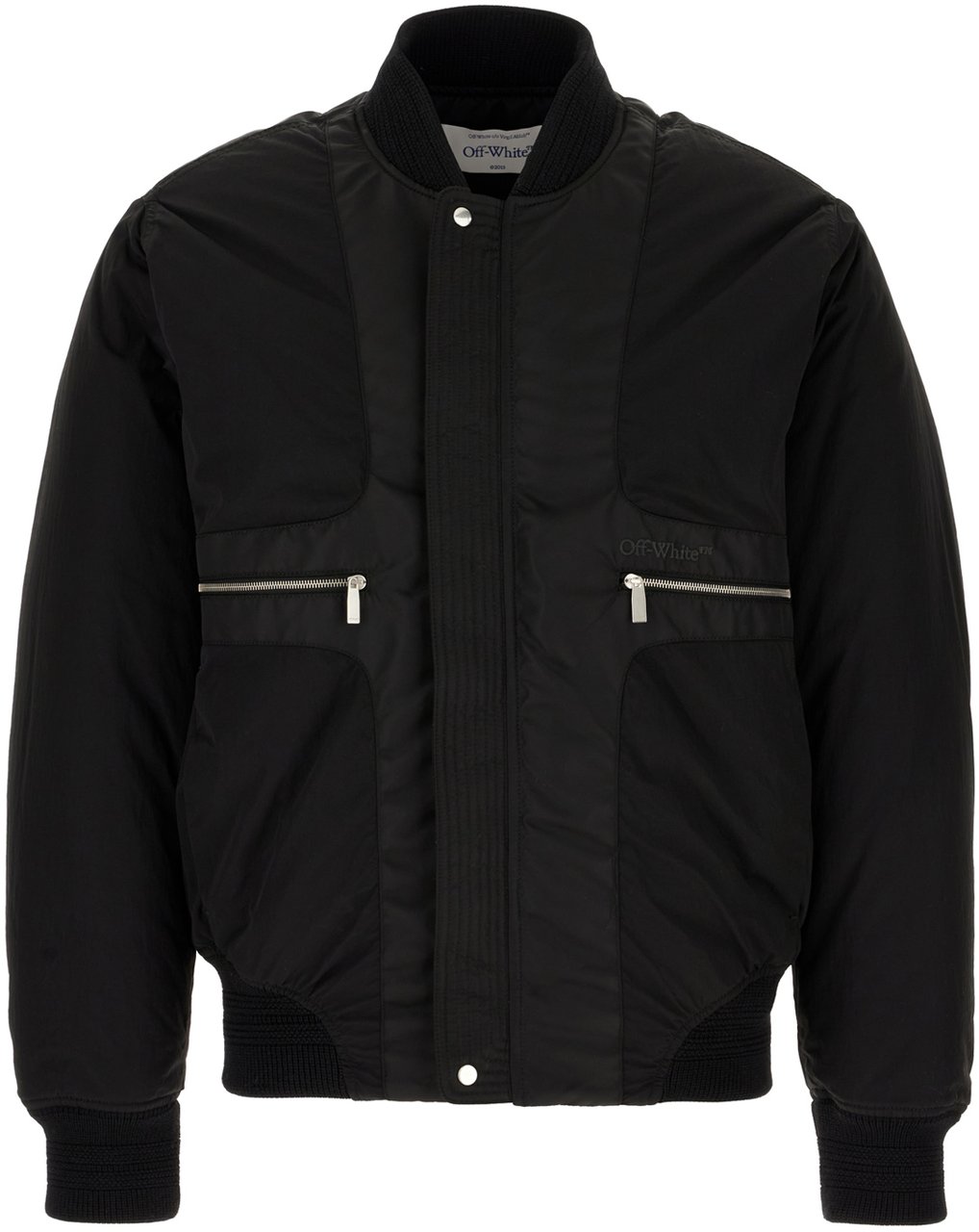 OFF-WHITE Off White Back nylon padded bomber jacket Zwart