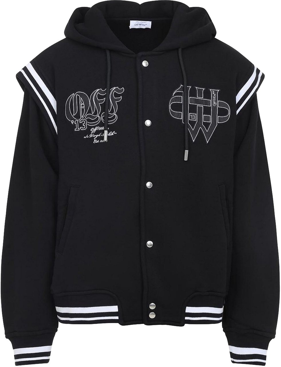 OFF-WHITE Coats Black Zwart
