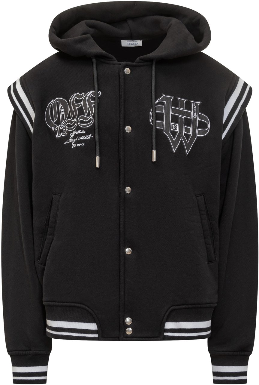 OFF-WHITE Off-White Felpa Gothic Varsity con Cappuccio Zwart