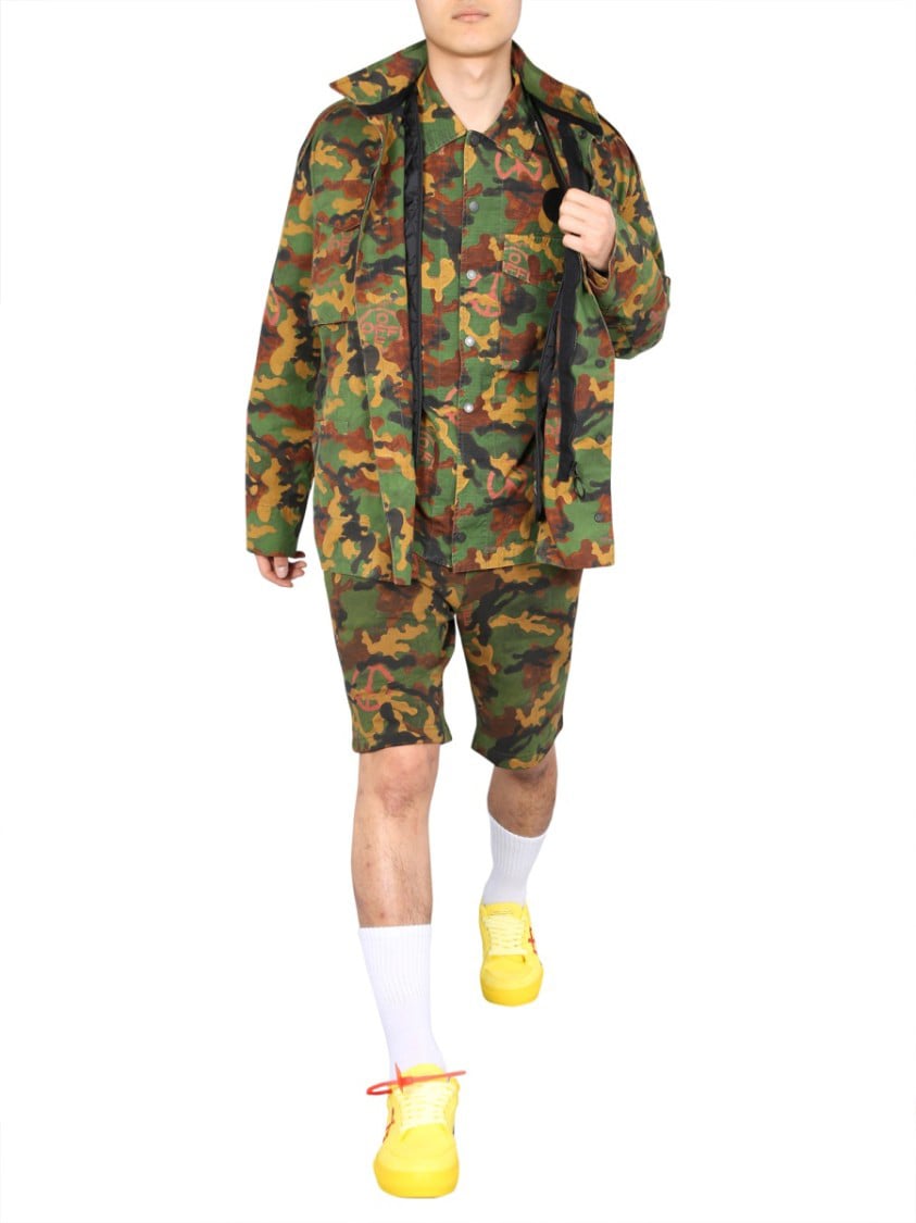 OFF-WHITE Bold Camouflage Padded Jacket Bruin