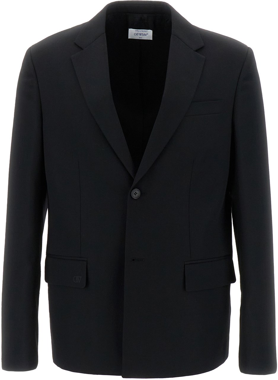 OFF-WHITE Off White Black wool blazer Zwart
