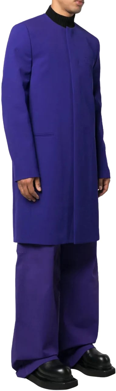 OFF-WHITE Wave Tag Dry Wool Skate Coat Paars