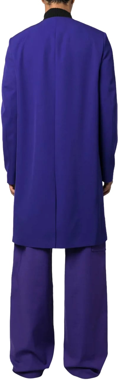 OFF-WHITE Wave Tag Dry Wool Skate Coat Paars