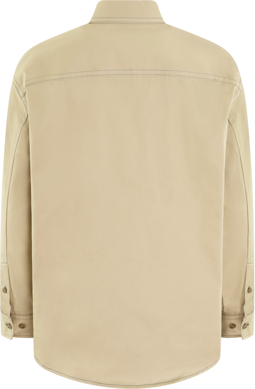 OFF-WHITE Heren Stitch Cotgab Overshirt Beige Beige