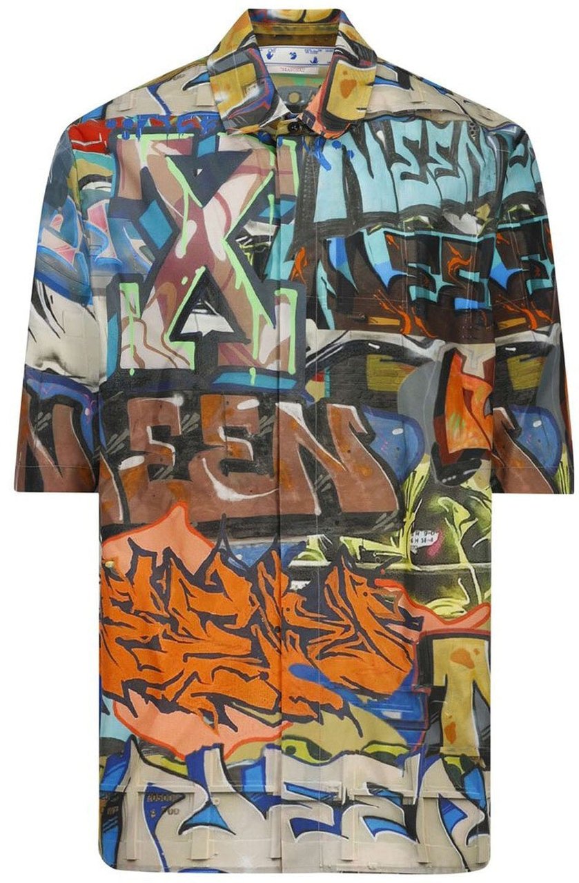 OFF-WHITE Off-White Neen Allover Shirt Zwart