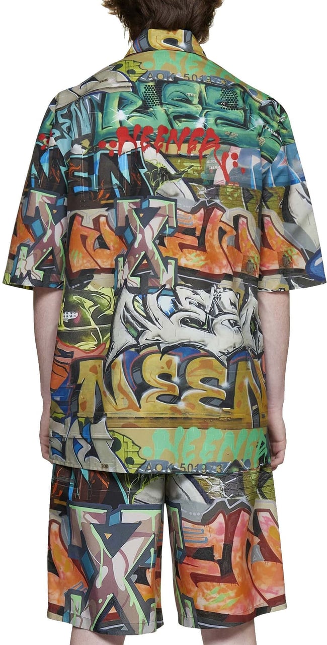 OFF-WHITE Off-White Neen Allover Shirt Zwart