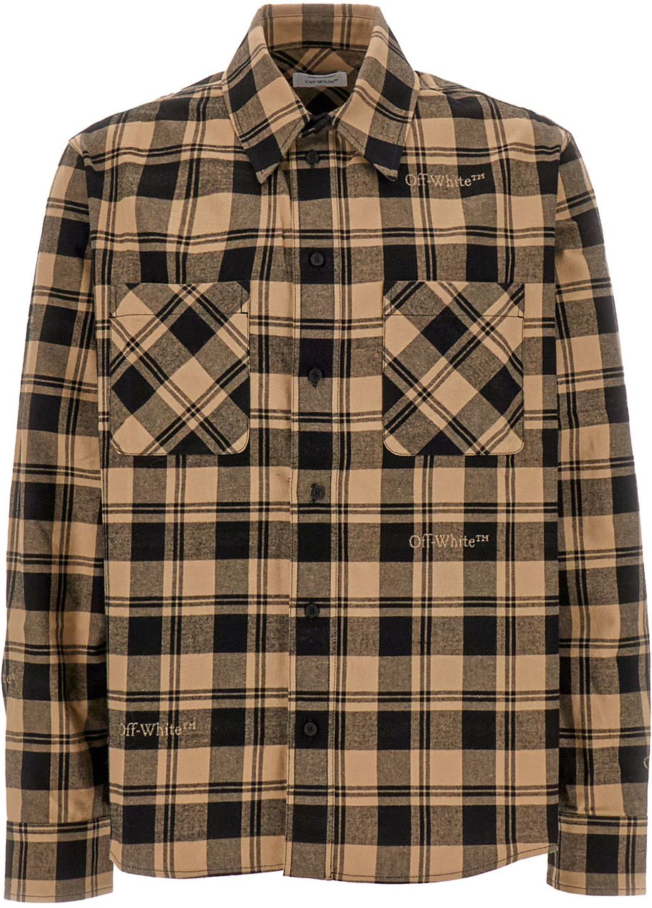 OFF-WHITE Off White Embroidered cotton shirt Divers