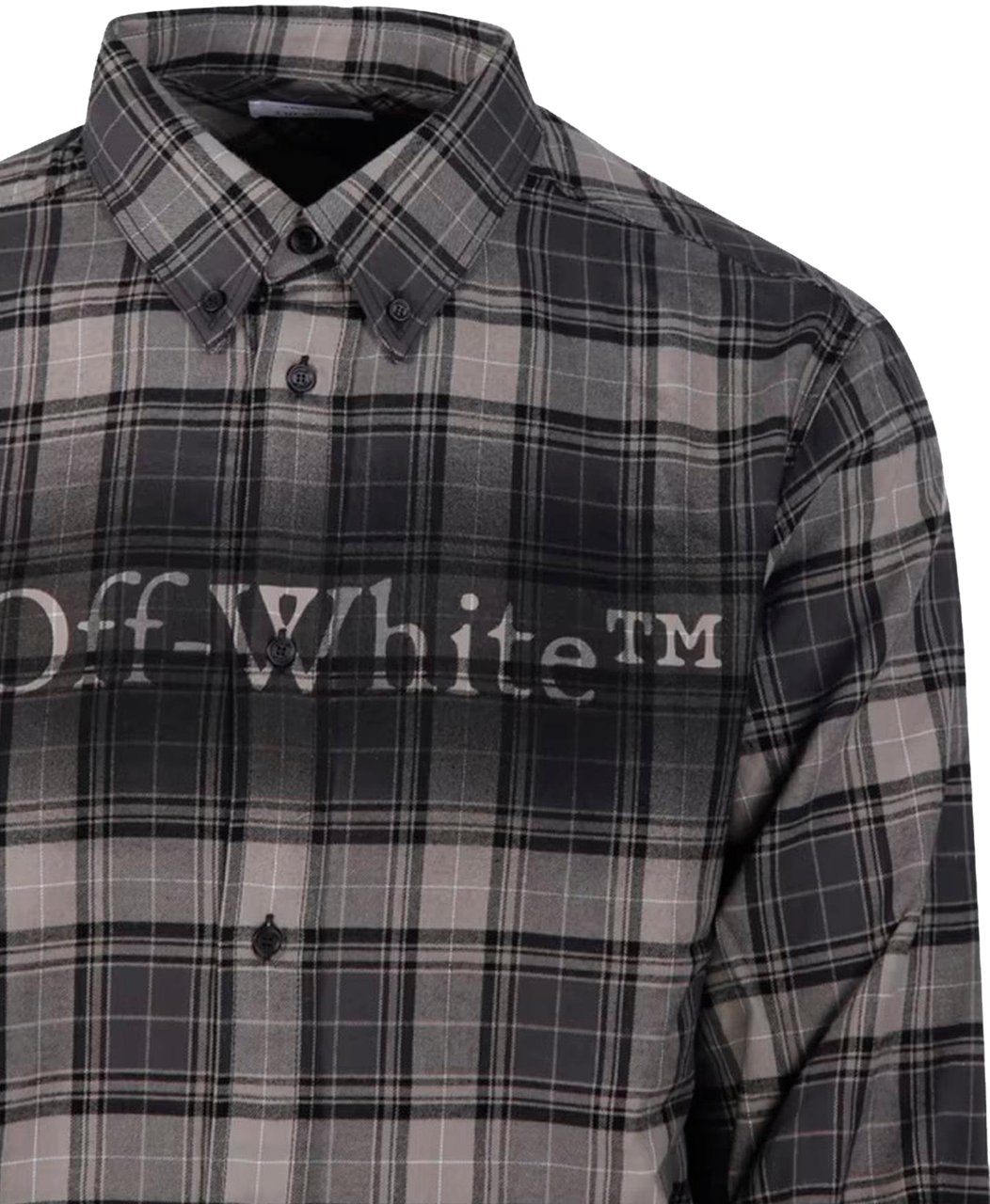 OFF-WHITE Heren Spray Book Check Flan Reg Grijs