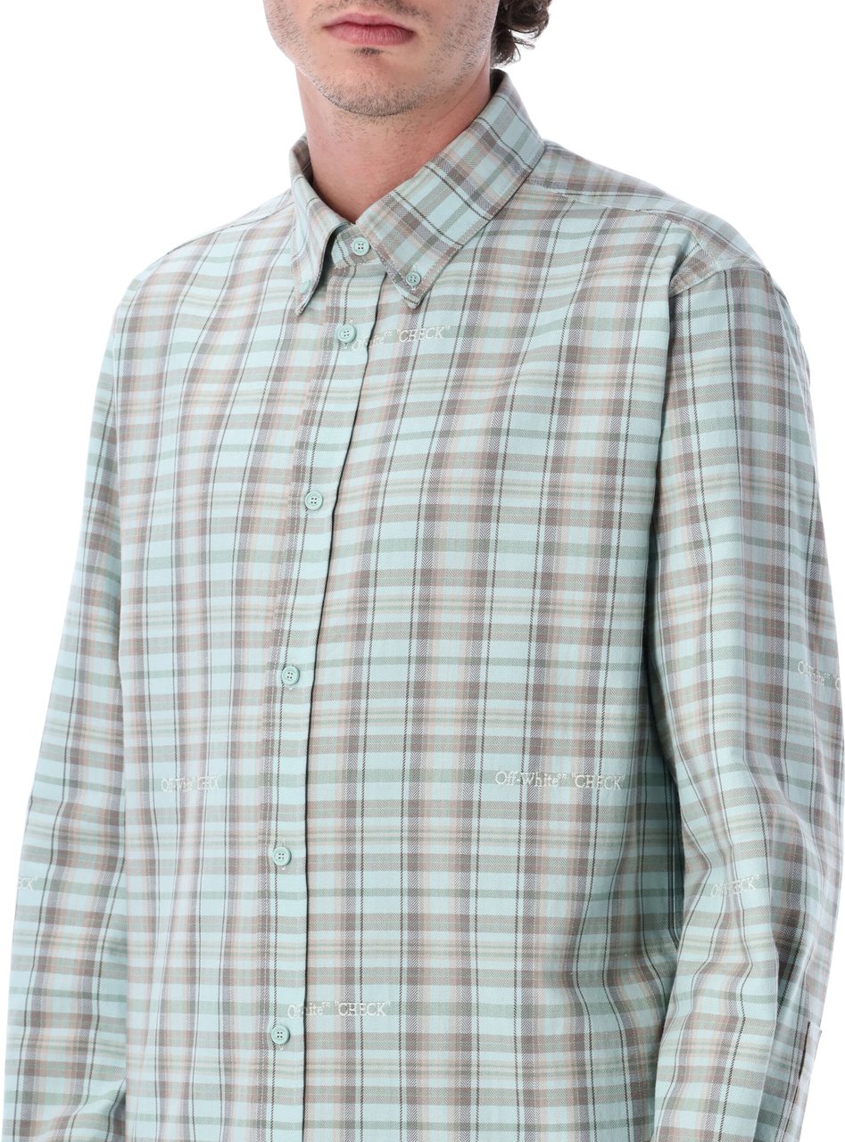 OFF-WHITE Marker Check Shirt Verde Lime