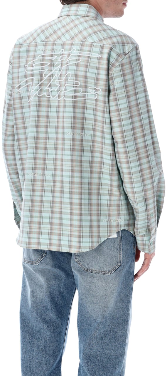 OFF-WHITE Marker Check Shirt Verde Lime