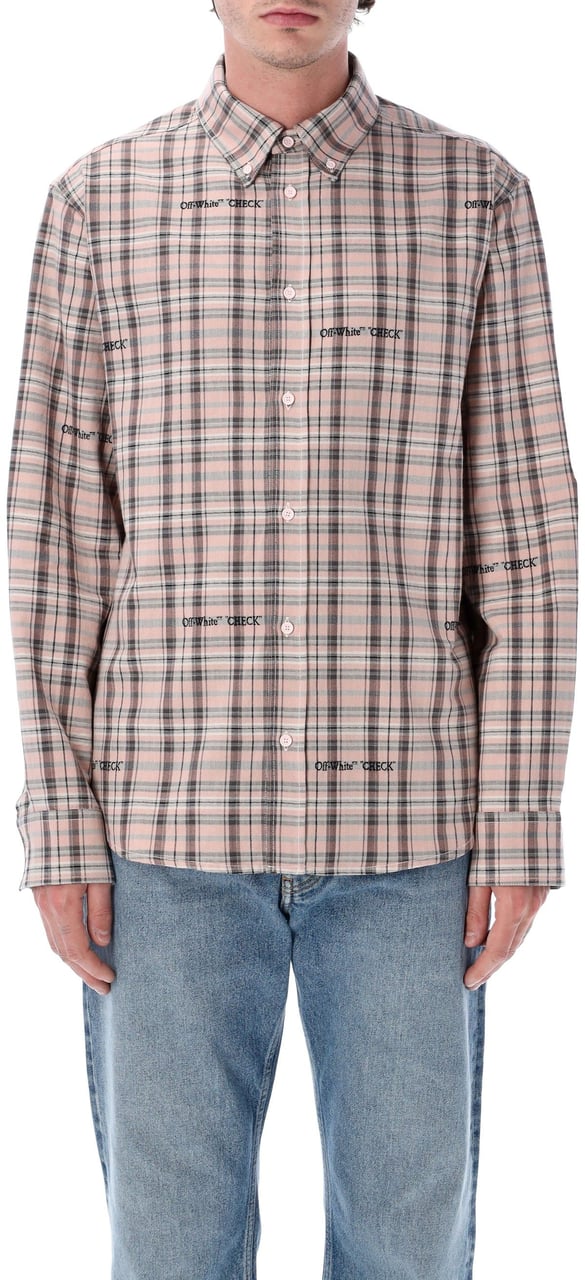 OFF-WHITE Marker Check Shirt Mauve Roze