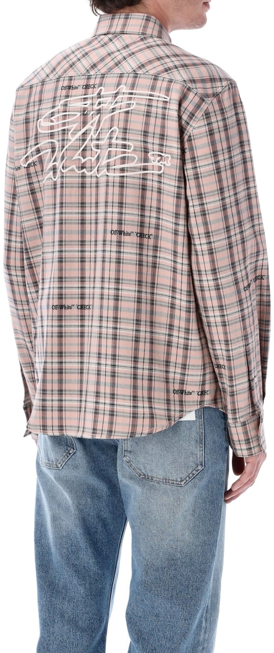 OFF-WHITE Marker Check Shirt Mauve Roze