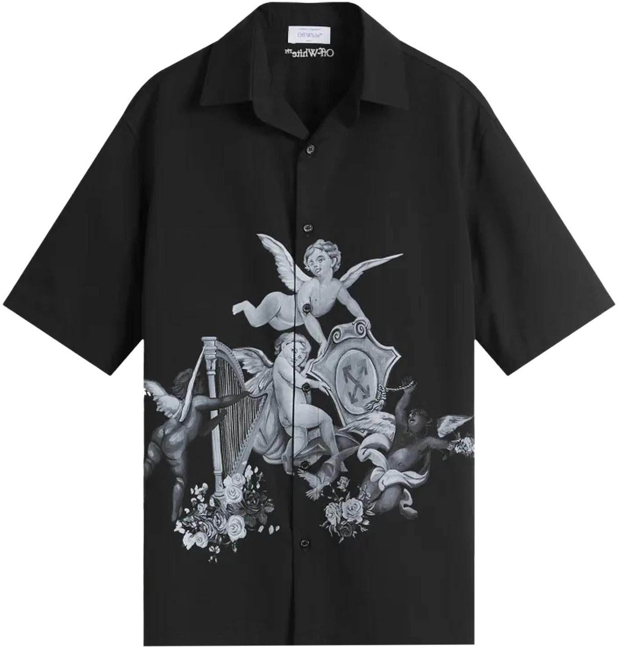 OFF-WHITE Heren Business Quote Shirt Zwart Zwart