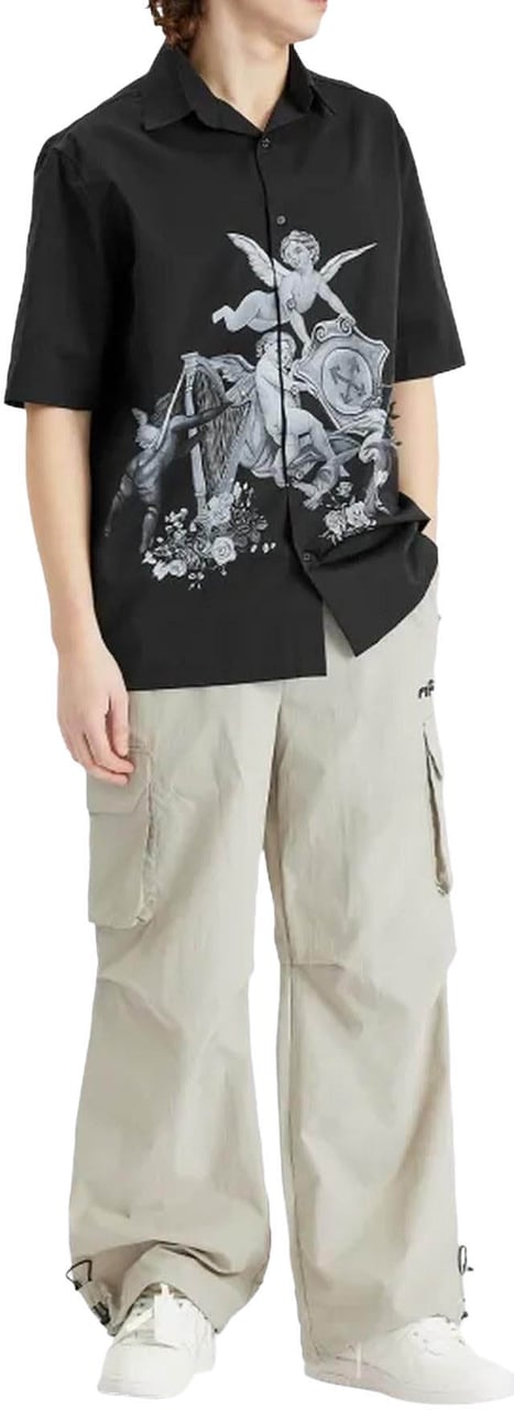 OFF-WHITE Heren Business Quote Shirt Zwart Zwart