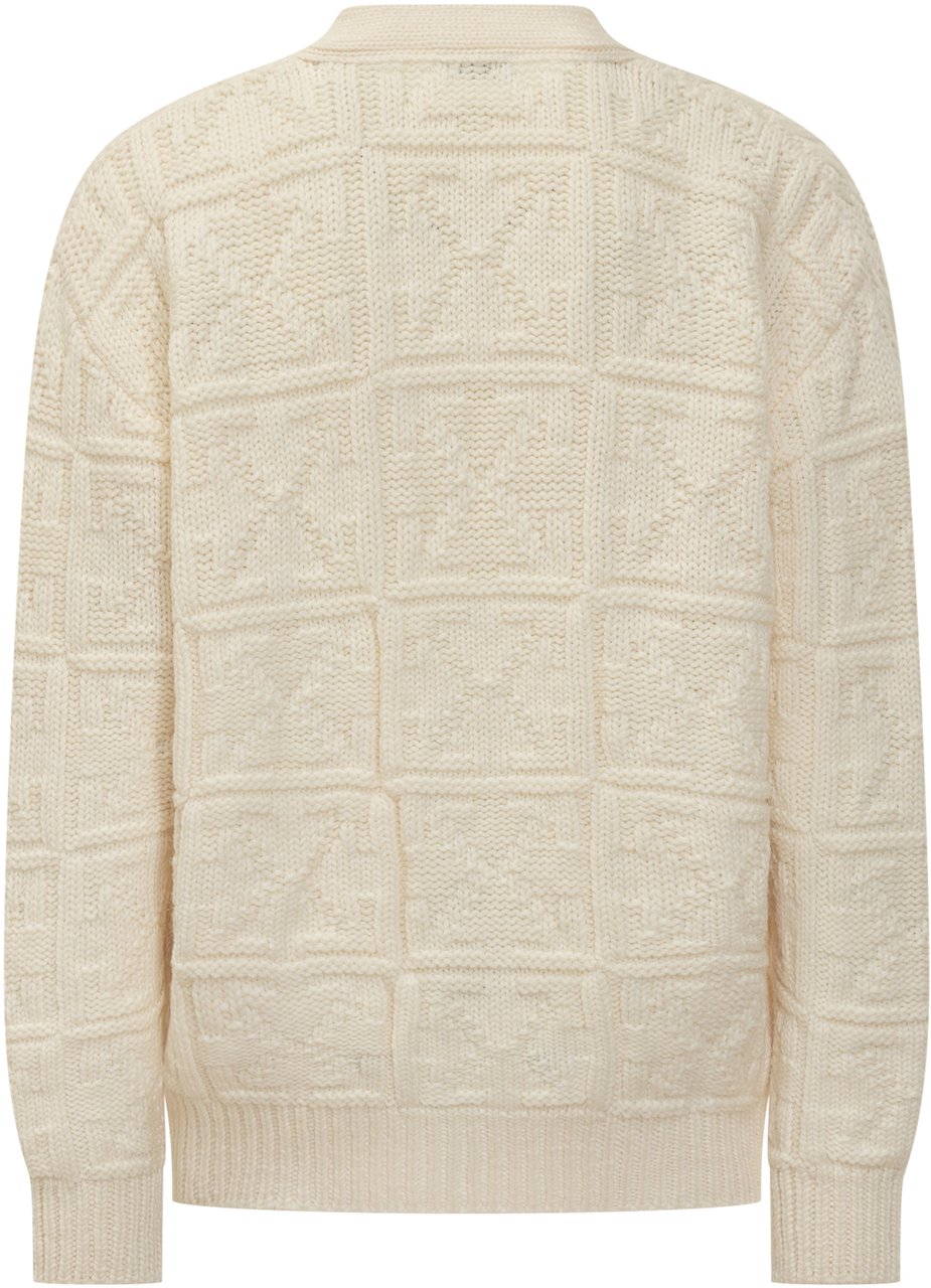 OFF-WHITE Off-White Cardigan in Lana Bianco Wit