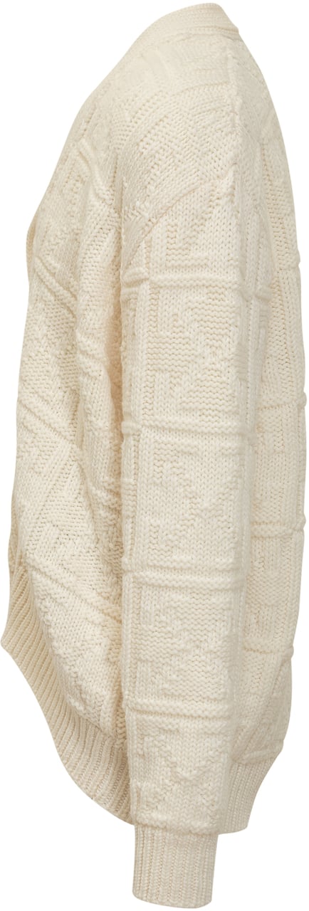 OFF-WHITE Off-White Cardigan in Lana Bianco Wit