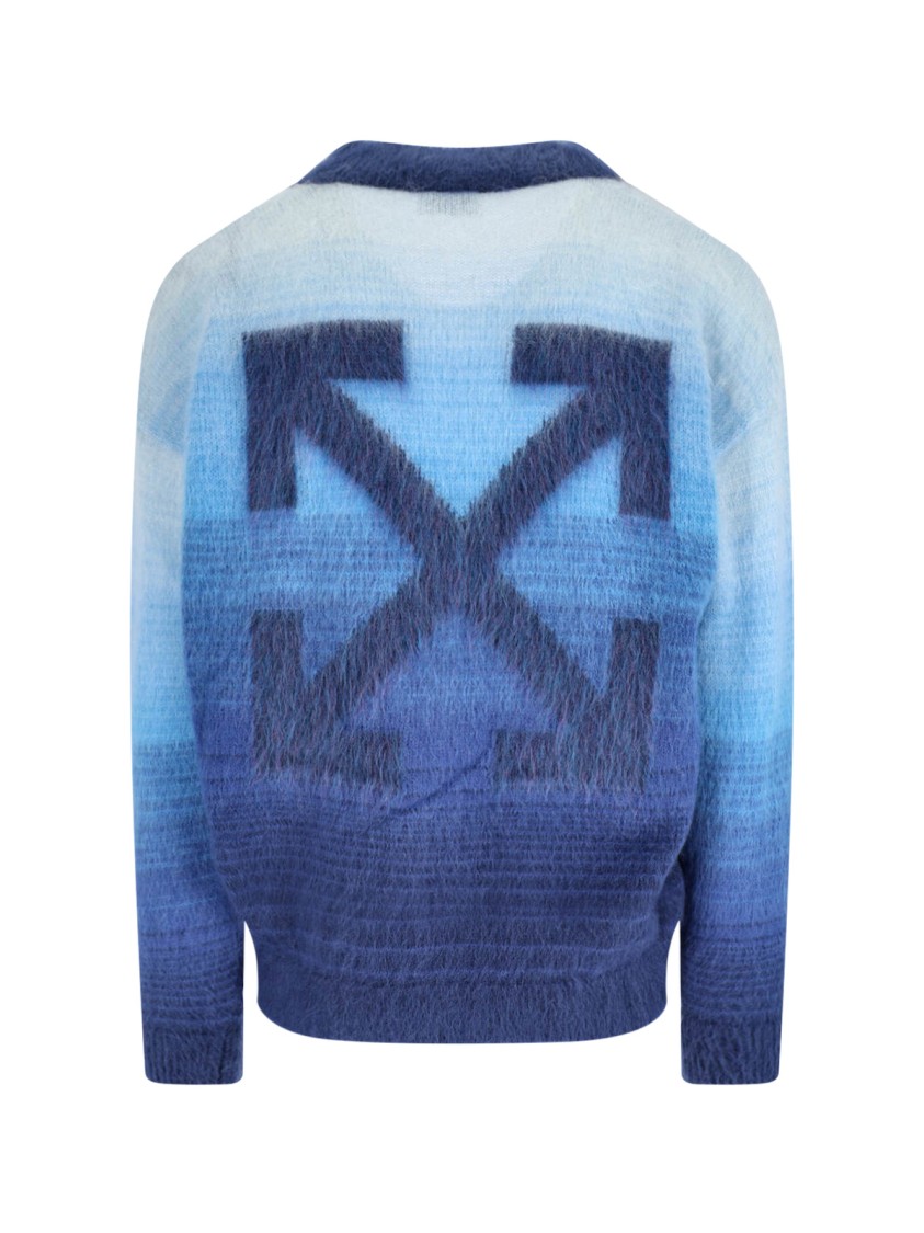 OFF-WHITE Textured Knit Sweater Collection Blauw