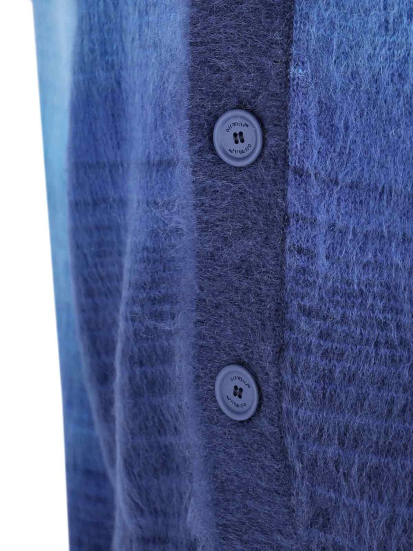OFF-WHITE Textured Knit Sweater Collection Blauw