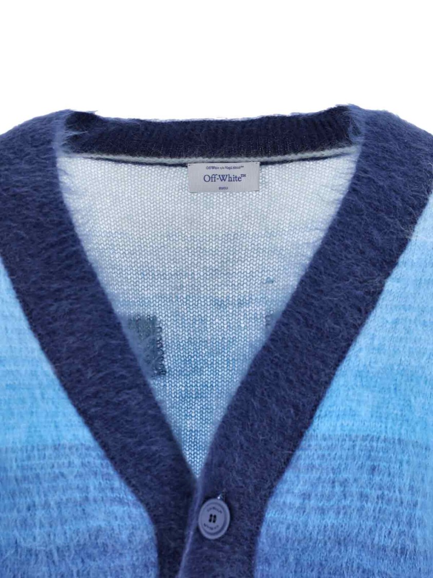 OFF-WHITE Textured Knit Sweater Collection Blauw