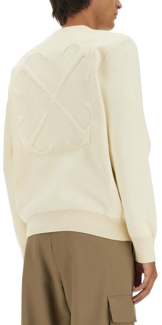 OFF-WHITE Regular Fit Cotton Sweatshirt Wit