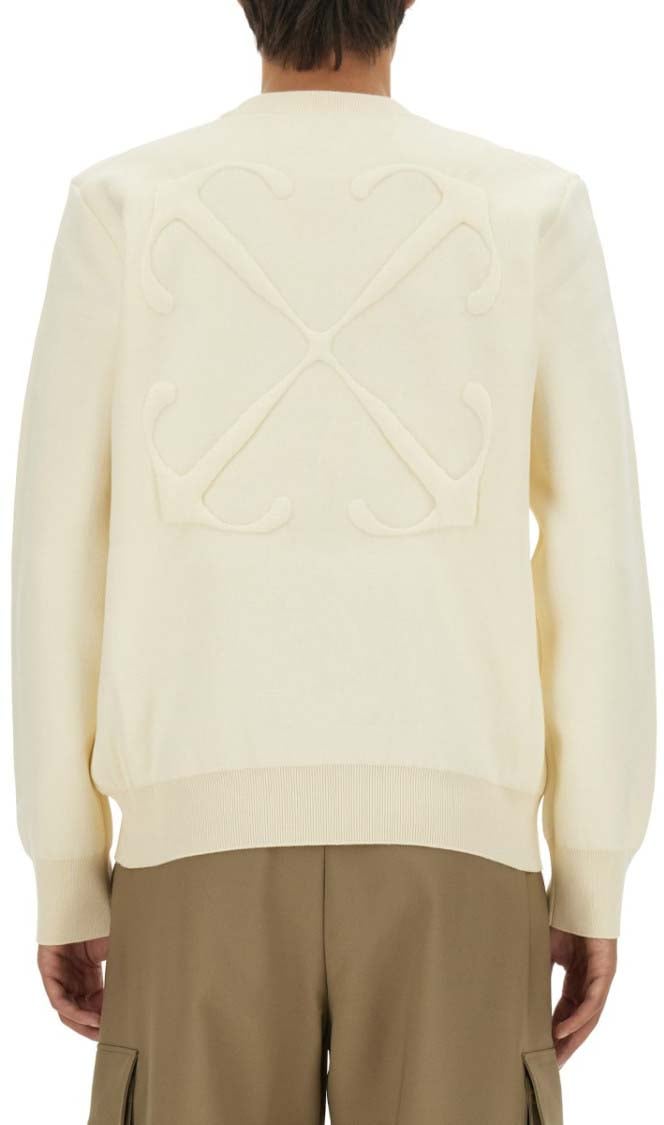 OFF-WHITE Regular Fit Cotton Sweatshirt Wit