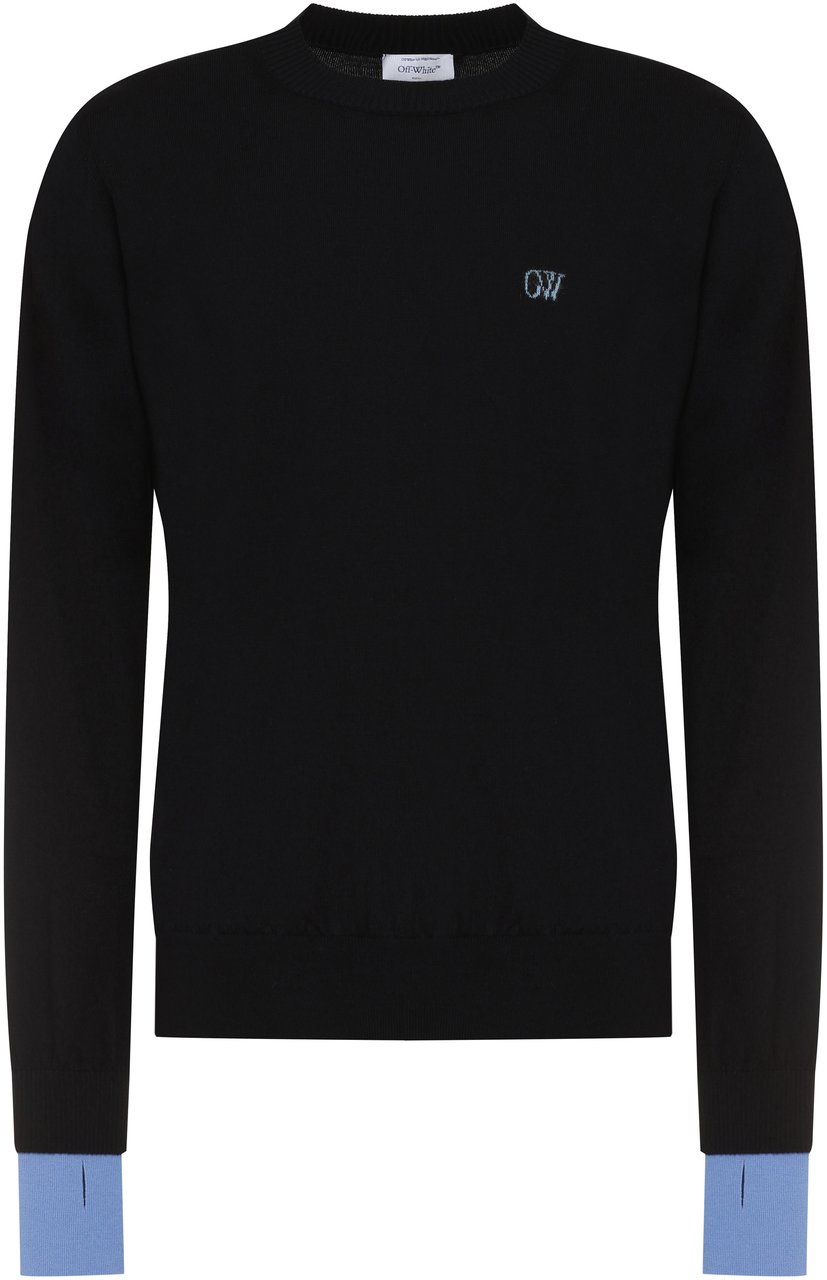 OFF-WHITE Knit wool pullover Blauw
