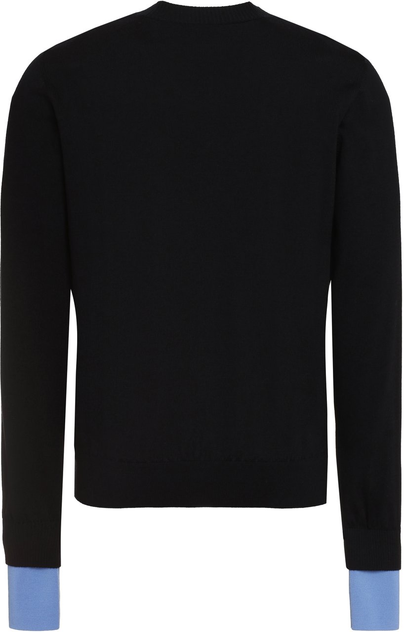 OFF-WHITE Knit wool pullover Blauw