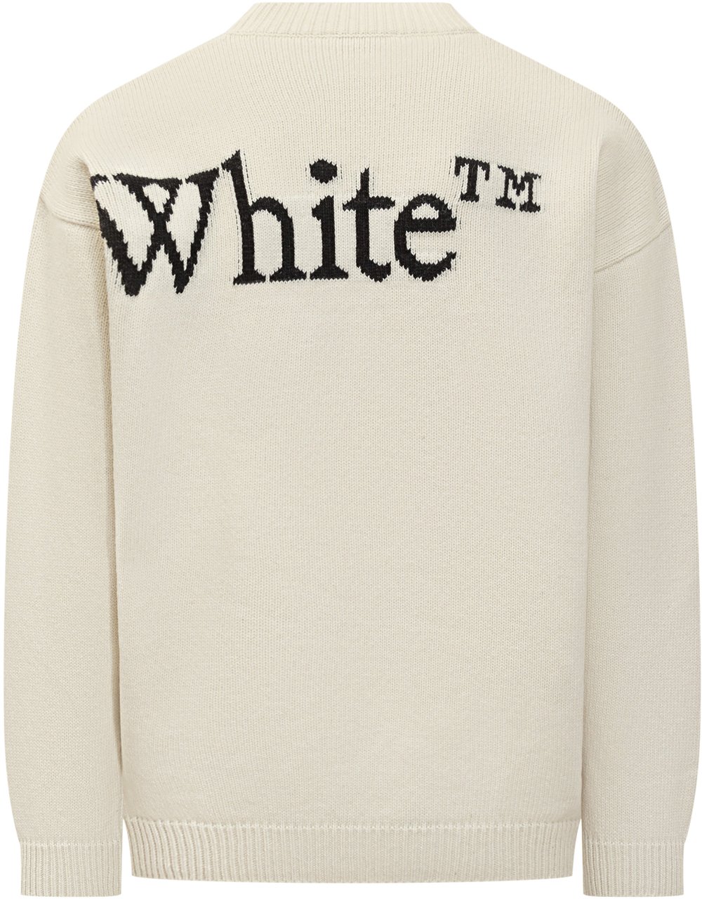 OFF-WHITE Bookish Shared Knit Crewneck Bianco Wit