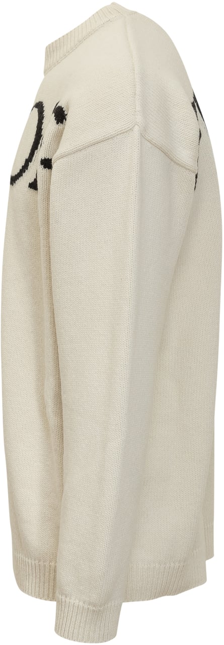 OFF-WHITE Bookish Shared Knit Crewneck Bianco Wit