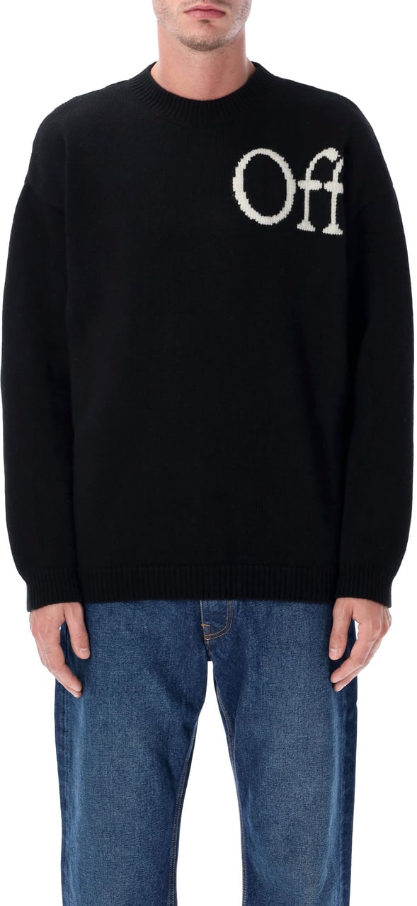 OFF-WHITE Bookish Shared Knit Crewneck Nero Zwart