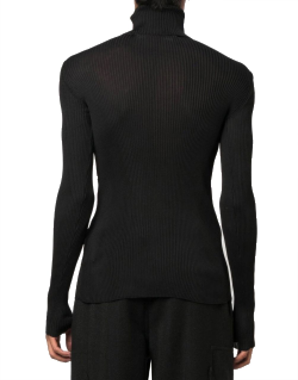 OFF-WHITE Helvetica Logo Turtleneck Sweater Zwart