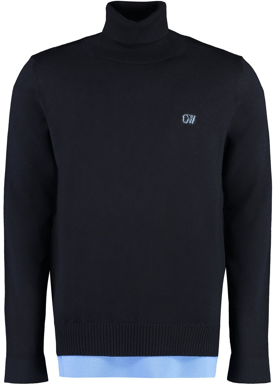 OFF-WHITE Wool turtleneck sweater Blauw