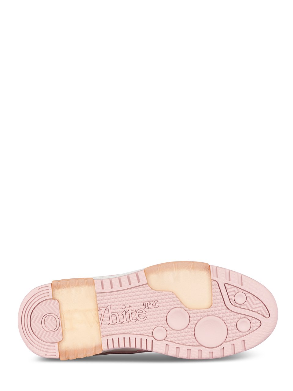 OFF-WHITE Low-Top Sneakers with Soft Pink Accents Wit
