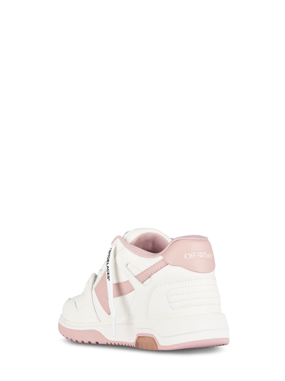 OFF-WHITE Low-Top Sneakers with Soft Pink Accents Wit
