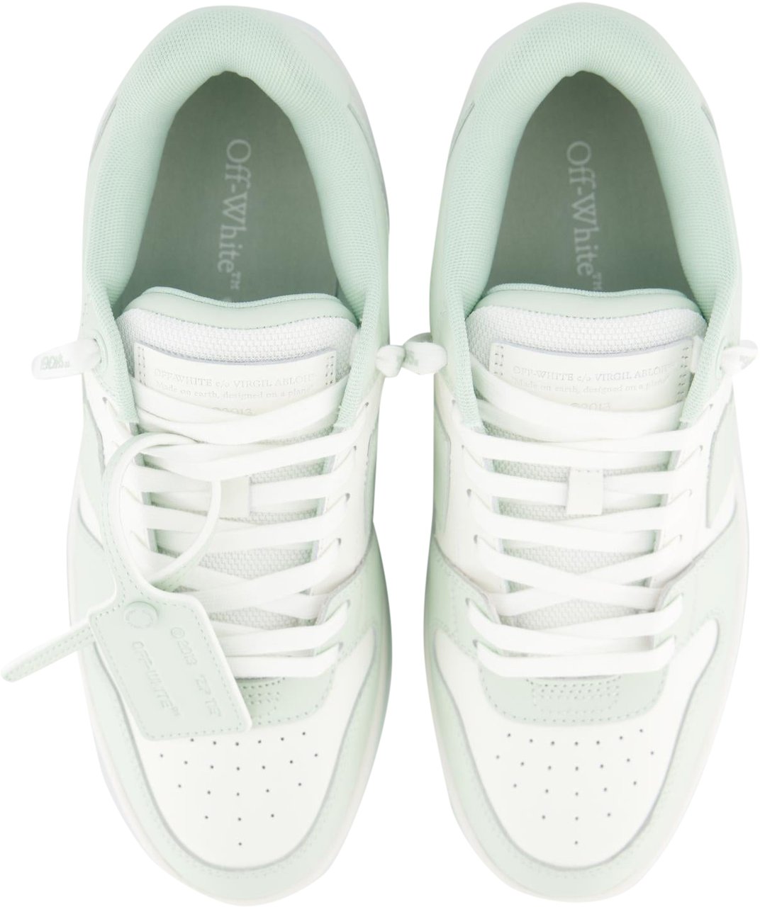 OFF-WHITE Heren Out Of Office Sneaker Wit/Mint Wit